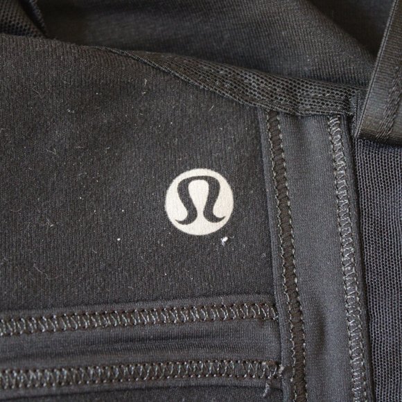 Black Vintage 2000s Lululemon Cross Back Active Tank Top - Picture 2 of 5